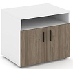 Офисная тумба для оргтехники, с нишей и распашными дверцами
