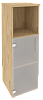 Офисный шкаф средний узкий лев./прав. (1 низкий фасад стекло)