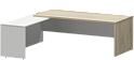Стол руководителя с приставкой (левый)