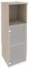 Офисный шкаф средний узкий лев./прав. (1 низкий фасад стекло)