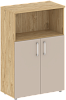 Офисный шкаф средний широкий (2 низких фасада ЛДСП)