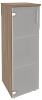 Офисный шкаф средний узкий лев./прав. (1 средний фасад стекло)