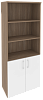 Офисный шкаф высокий широкий (2 низких фасада ЛДСП)