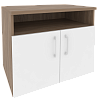 Офисная тумба для оргтехники, с нишей и распашными дверцами