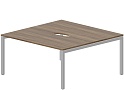Составной стол на 2 рабочих места (2 эргономичных выреза)