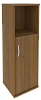 Офисный шкаф узкий средний полузакрытый, Л/Пр.