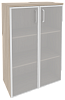 Офисный шкаф средний широкий (2 средних фасада стекло в раме)