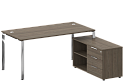 Стол руководителя с опорной тумбой (правый)
