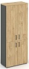 Офисный шкаф высокий широкий (2 низких + 2 средних фасада, задняя стенка ЛДСП