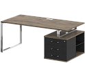 Стол руководителя с опорной тумбой Shift (правый)