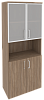 Офисный шкаф высокий широкий со стеклом в раме