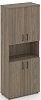 Офисный шкаф высокий широкий (4 низких фасада, задняя стенка ЛДСП