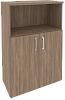 Офисный шкаф средний широкий (2 низких фасада ЛДСП)