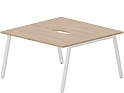 Составной Стол на 2 рабочих места (2 эргономичных выреза)