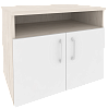 Офисная тумба для оргтехники, с нишей и распашными дверцами