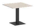 Стол для переговоров квадратный на металлической опоре