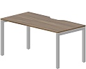 Стол рабочий на металлокаркасе (П-опоры / с эргономичным вырезом)